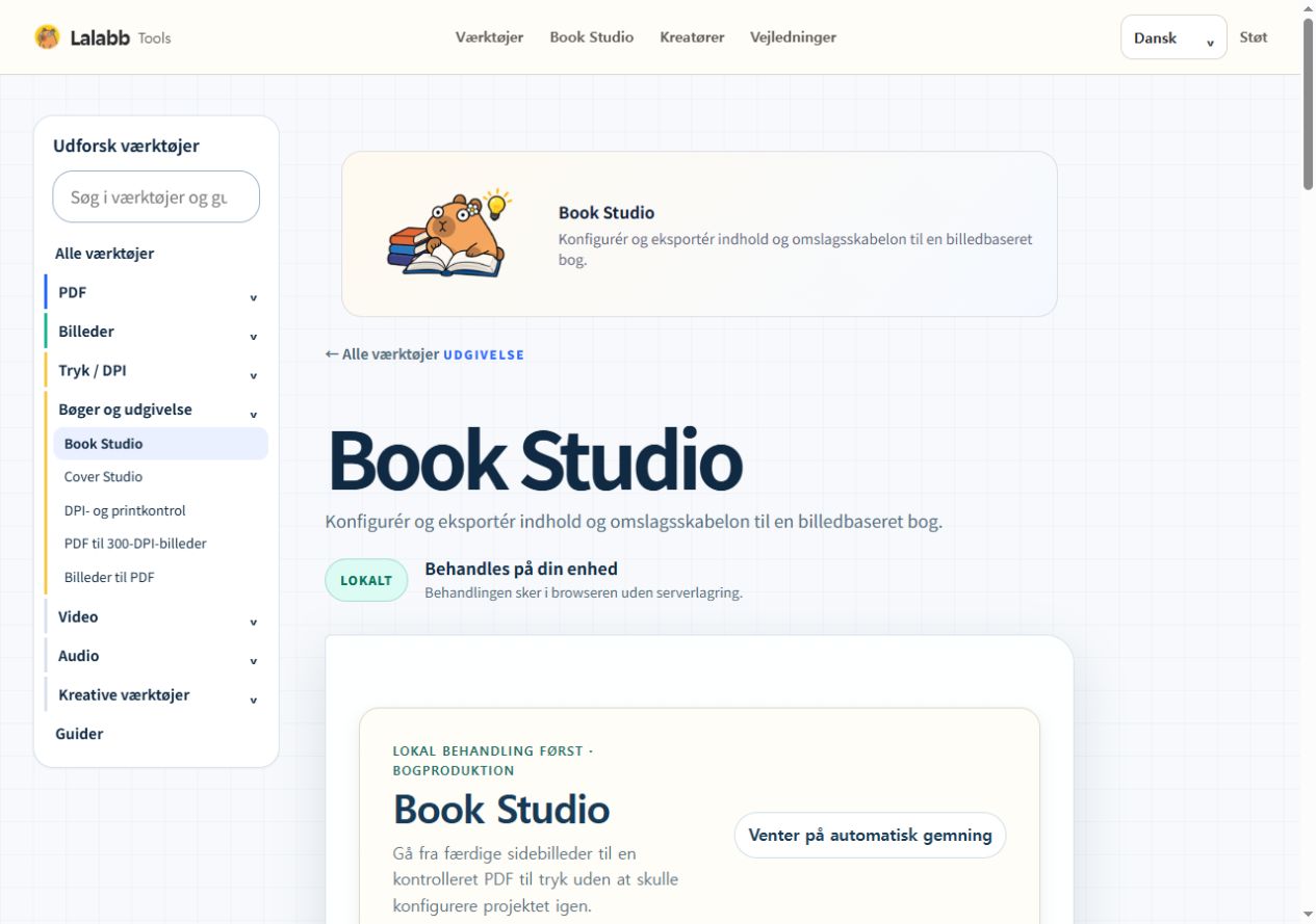Book Studio · Faktisk Lalabb-grænseflade